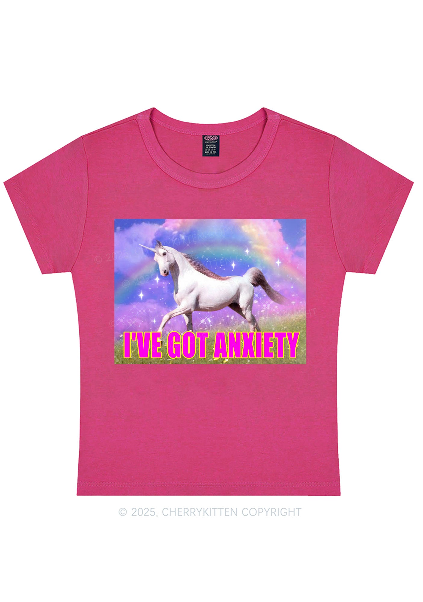 I've Got Anxiety Y2K Baby Tee Cherrykitten