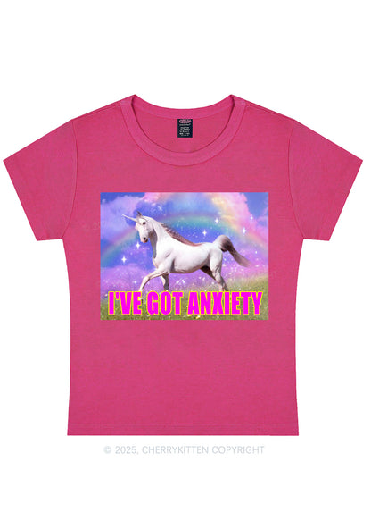 I've Got Anxiety Y2K Baby Tee Cherrykitten