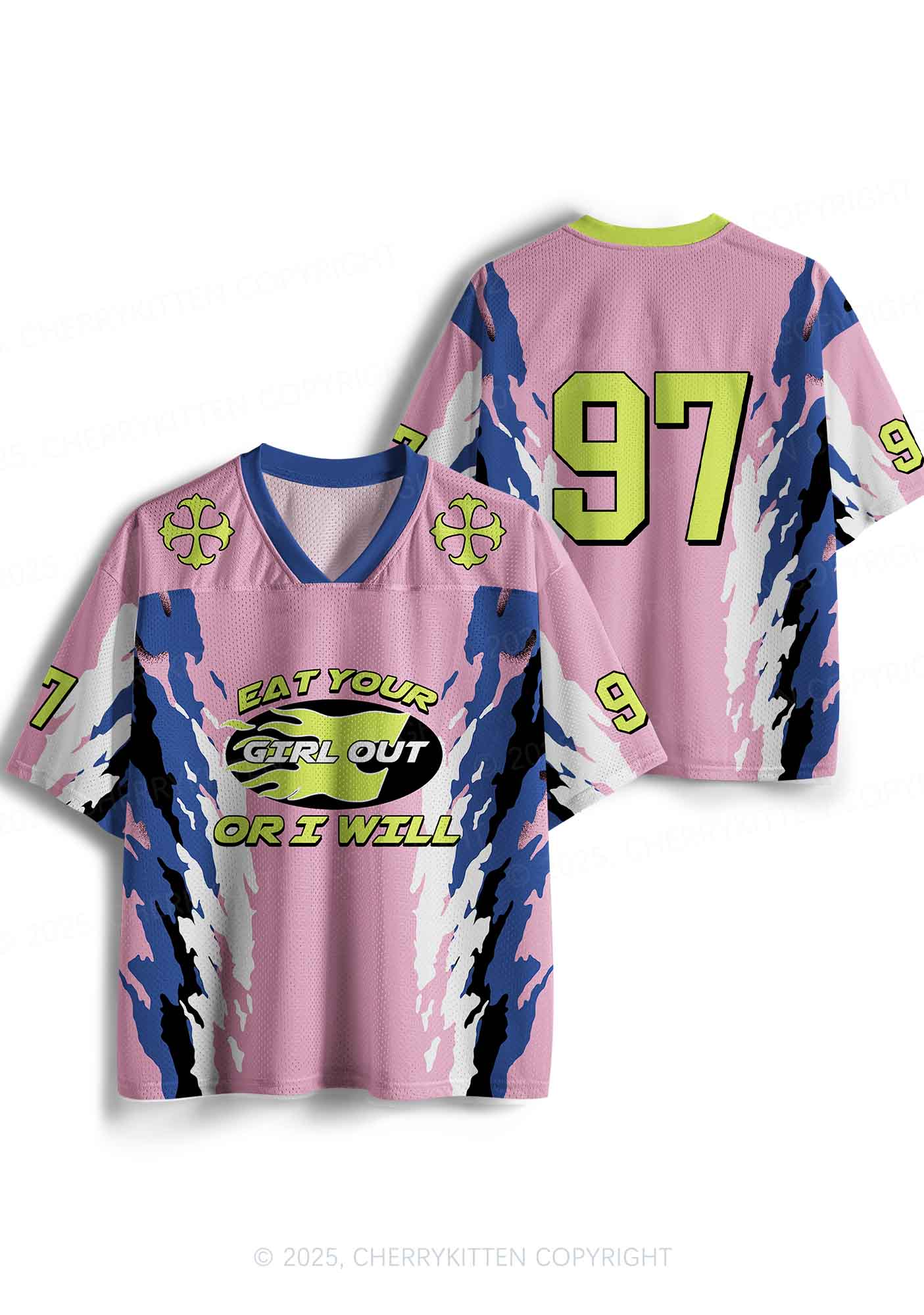 Custom Pink Eat Your Girl Out Pride Y2K Sport Jersey Shirts Cherrykitten