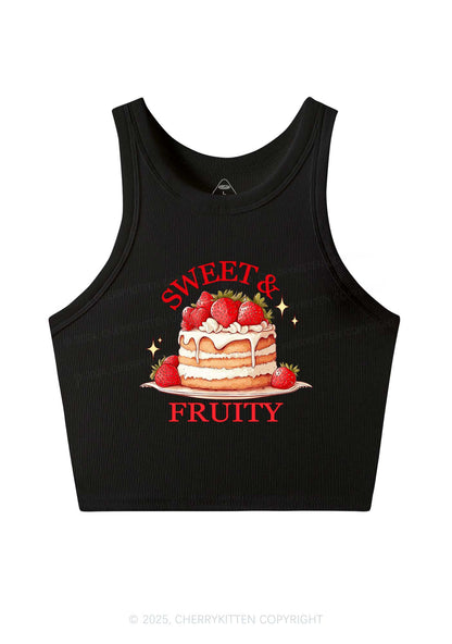 Sweet And Fruity Cake Y2K Crop Tank Top Cherrykitten