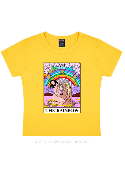 The Rainbow Y2K Baby Tee Cherrykitten