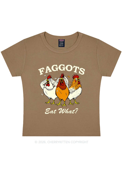 Faggots Eat What Pride Y2K Baby Tee Cherrykitten