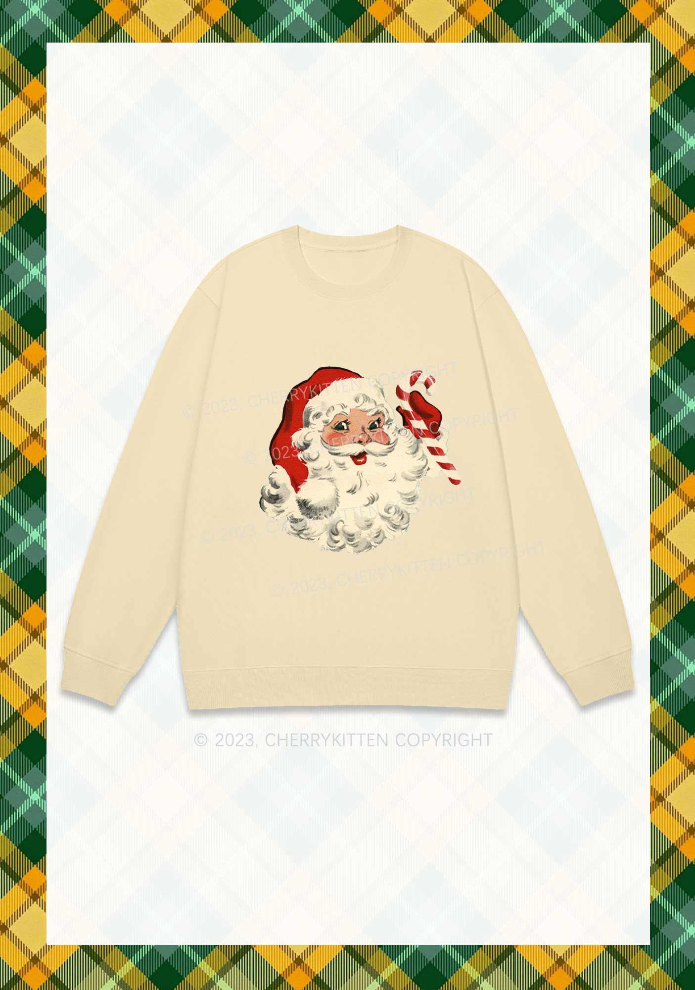 Santa Claus Candy Christmas Y2K Sweatshirt Cherrykitten