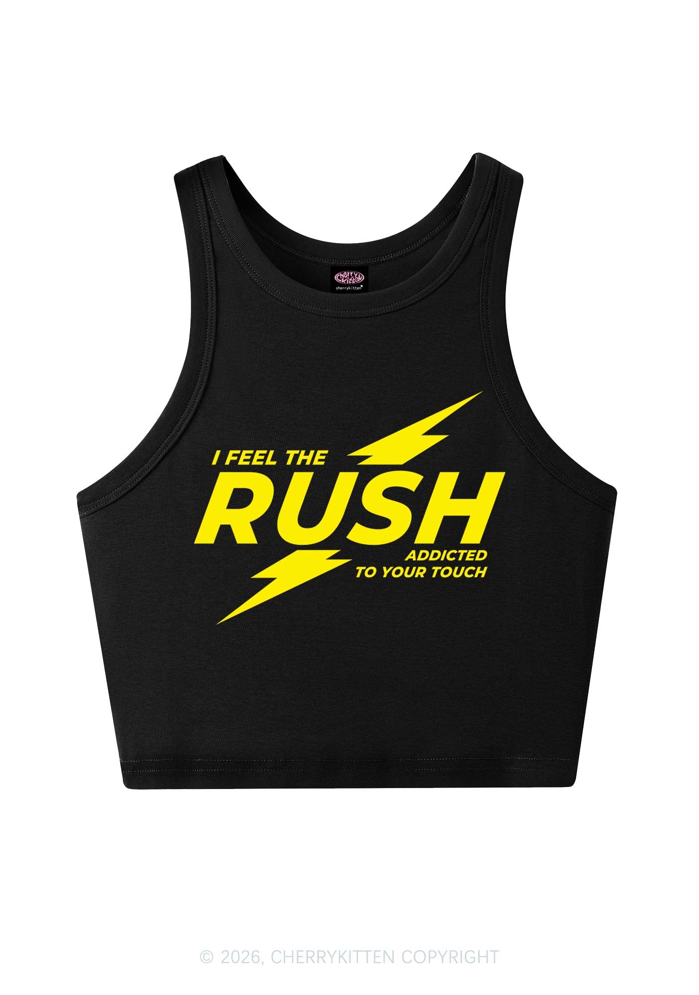 I Feel The Rush Y2K Crop Tank Top Cherrykitten