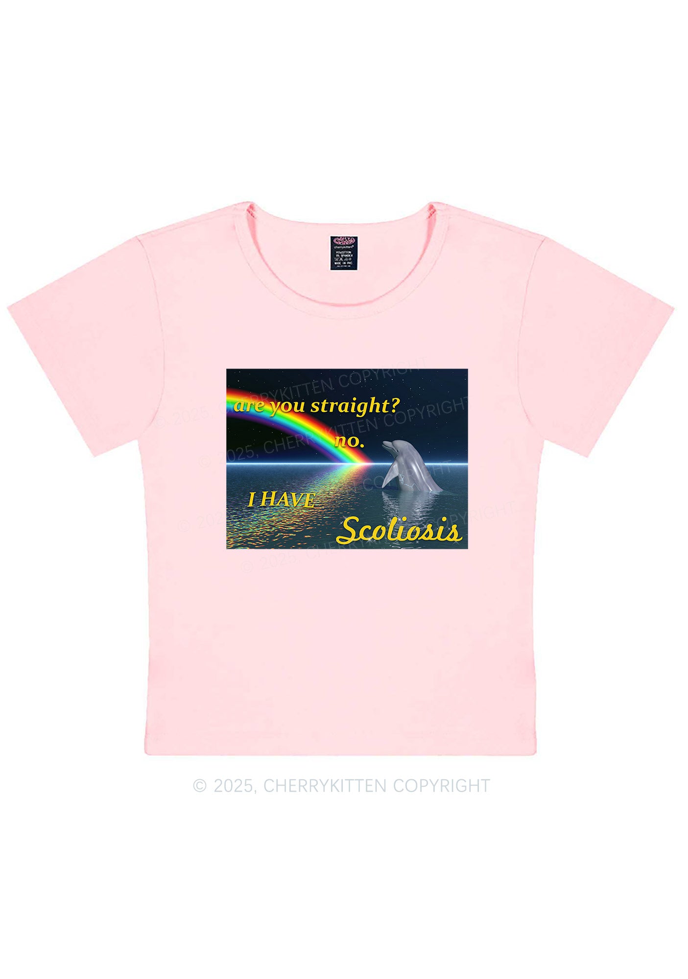 I Have Scoliosis Pride Y2K Baby Tee Cherrykitten