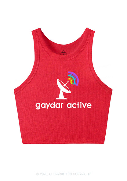 Gaydar Active Pride Y2K Crop Tank Top Cherrykitten