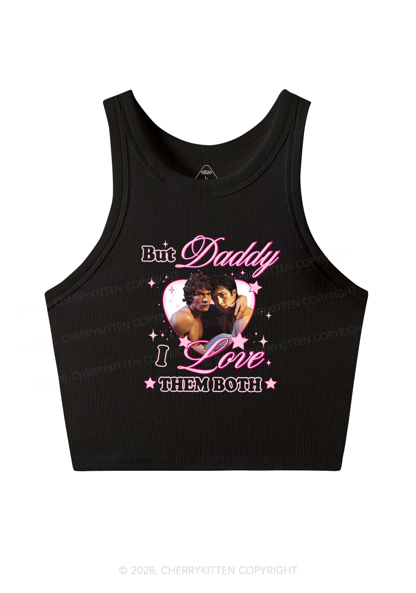 But Daddy I Love Them Both HR Y2K Crop Tank Top Cherrykitten
