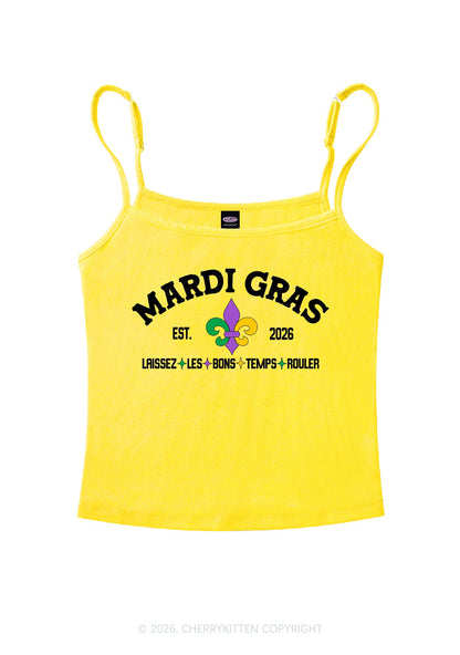 Mardi Gras Laissez Les Bons Temps Rouler Y2K Spaghetti Strap Cami Cherrykitten
