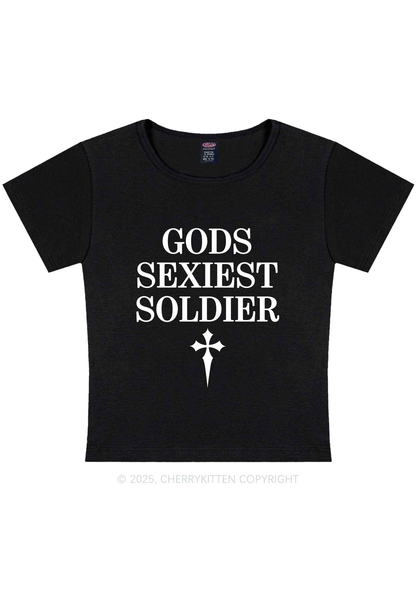 Gods Soldier Y2K Baby Tee Cherrykitten