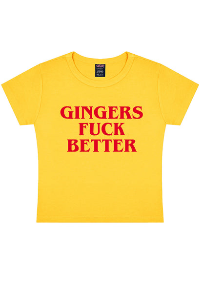 Gingers Fxxk Better Y2K Baby Tee Cherrykitten
