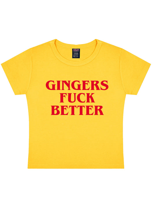 Gingers Fxxk Better Y2K Baby Tee Cherrykitten