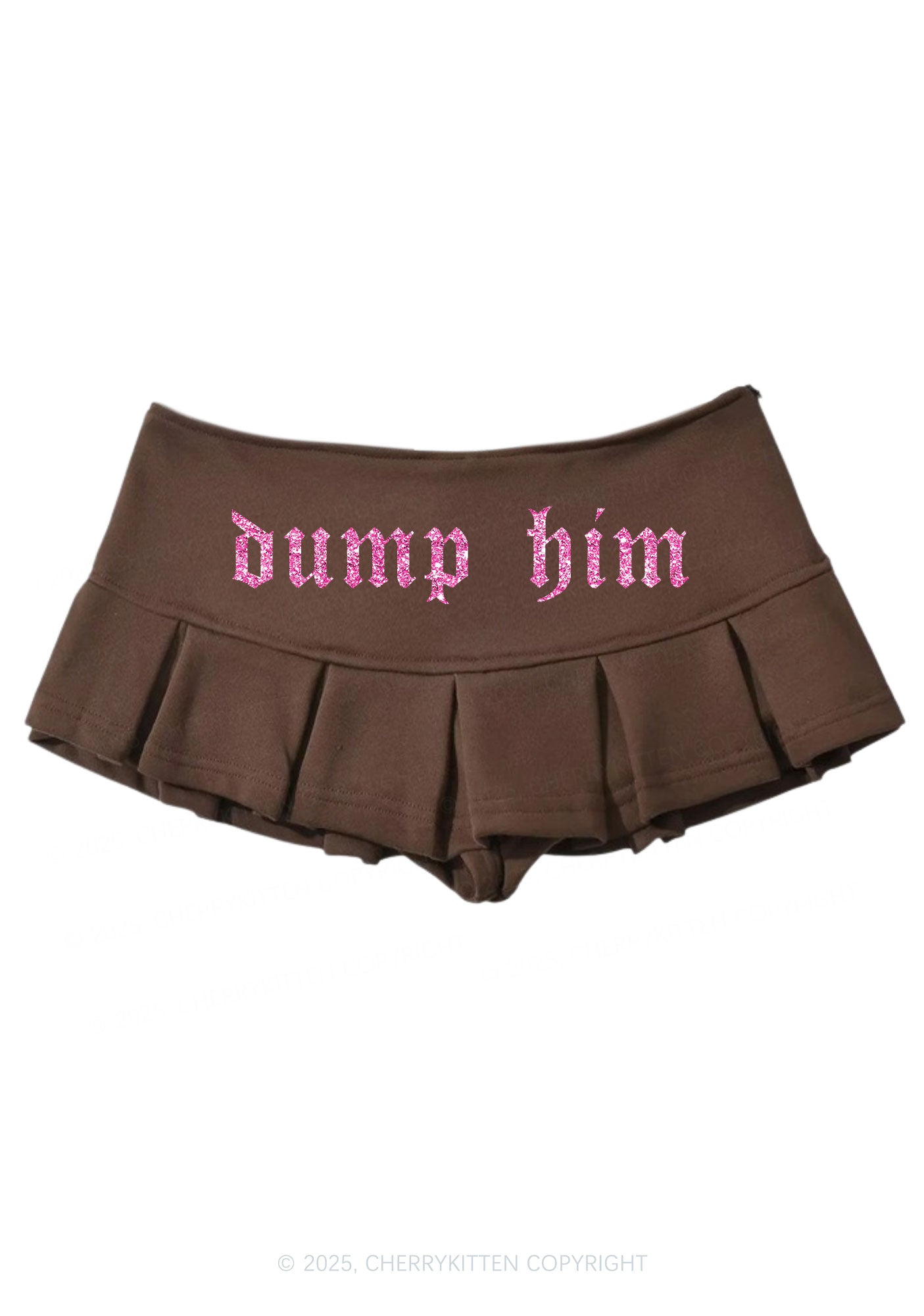 Glitter Dump Him Y2K Mini Pleated Skirts Cherrykitten
