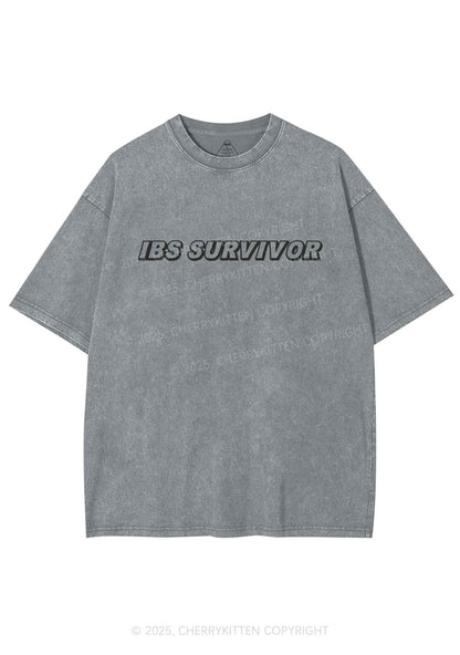 IBS Survivor Y2K Shirts Washed Tee Cherrykitten