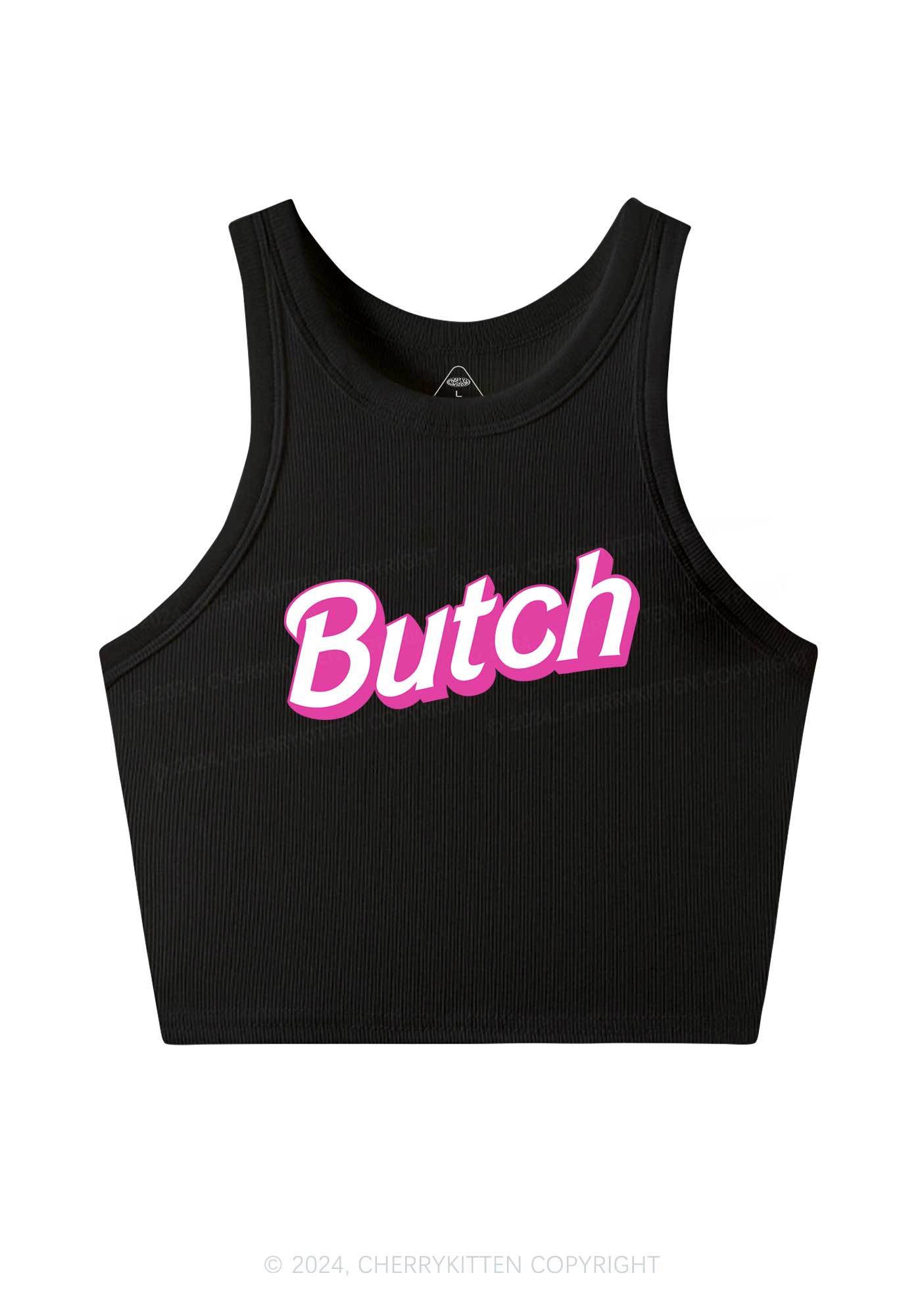 Pink Butch Y2K Crop Tank Top Cherrykitten