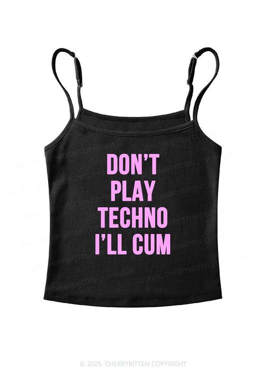 Don't Play Techno Y2K Spaghetti Strap Cami Cherrykitten