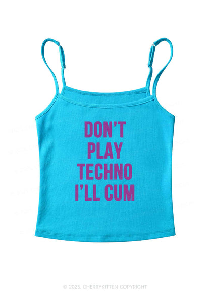 Don't Play Techno Y2K Spaghetti Strap Cami Cherrykitten