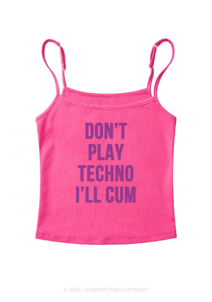 Don't Play Techno Y2K Spaghetti Strap Cami Cherrykitten