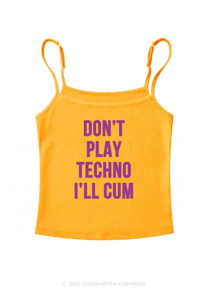 Don't Play Techno Y2K Spaghetti Strap Cami Cherrykitten