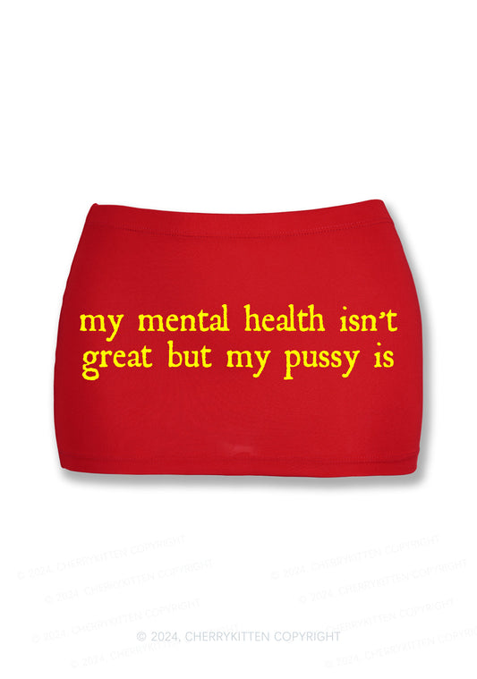 Great Mental Health Y2K Mini Hip Skirt Cherrykitten