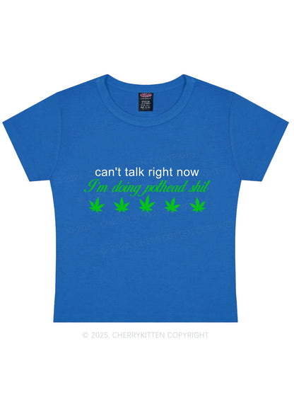 Im Doing Pothead Shxt Y2K Baby Tee Cherrykitten