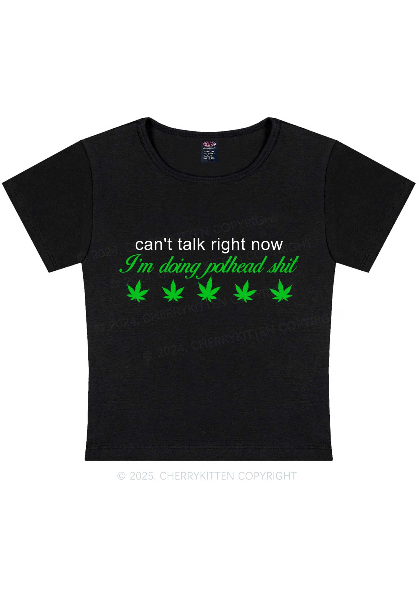 Im Doing Pothead Shxt Y2K Baby Tee Cherrykitten