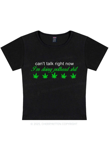 Im Doing Pothead Shxt Y2K Baby Tee Cherrykitten