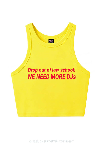 We Need More Djs Y2K Crop Tank Top Cherrykitten