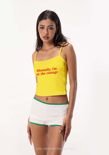 Mentally Im At The Cottage HR Y2K Spaghetti Strap Cami Cherrykitten