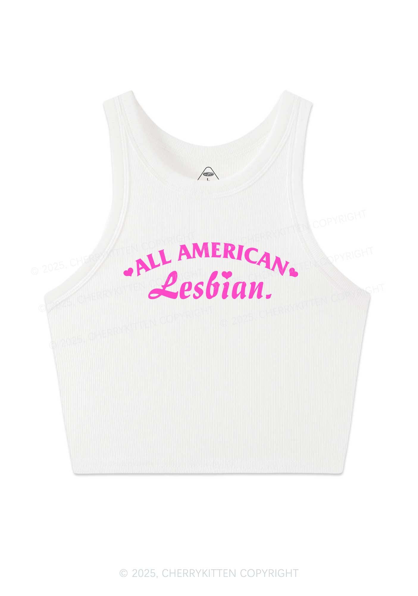 All American Lesbian Y2K Crop Tank Top Cherrykitten