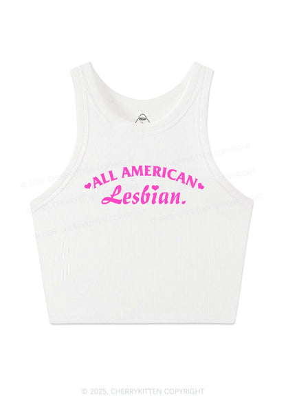 All American Lesbian Y2K Crop Tank Top Cherrykitten
