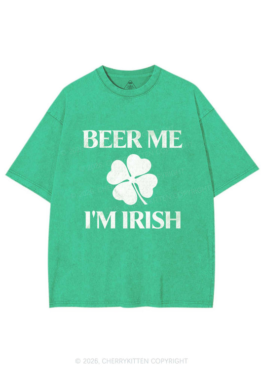 Beer Irish St Patricks Y2K Washed Tee Cherrykitten