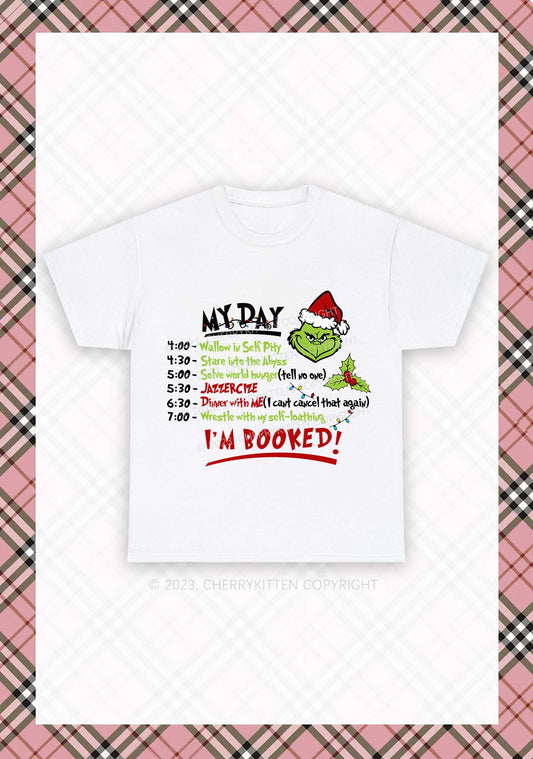 My Day I'm Booked Christmas Chunky Shirt Cherrykitten