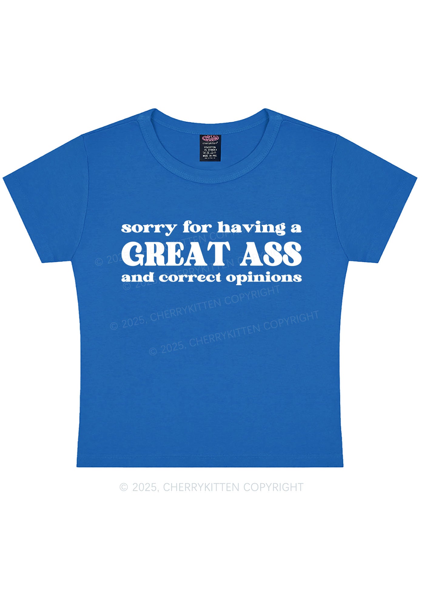 Sorry For Having Great Axx Y2K Baby Tee Cherrykitten