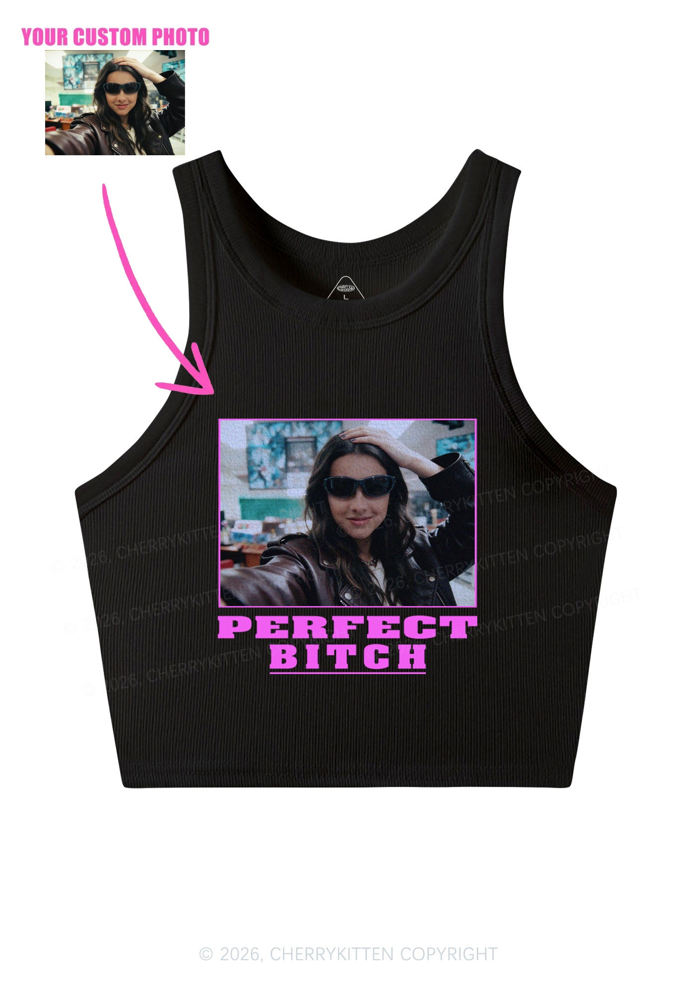 Custom Perfect Bxxch Y2K Crop Tank Top Cherrykitten