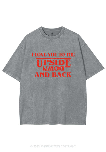 Love You Upside Down Y2K Shirts Washed Tee Cherrykitten