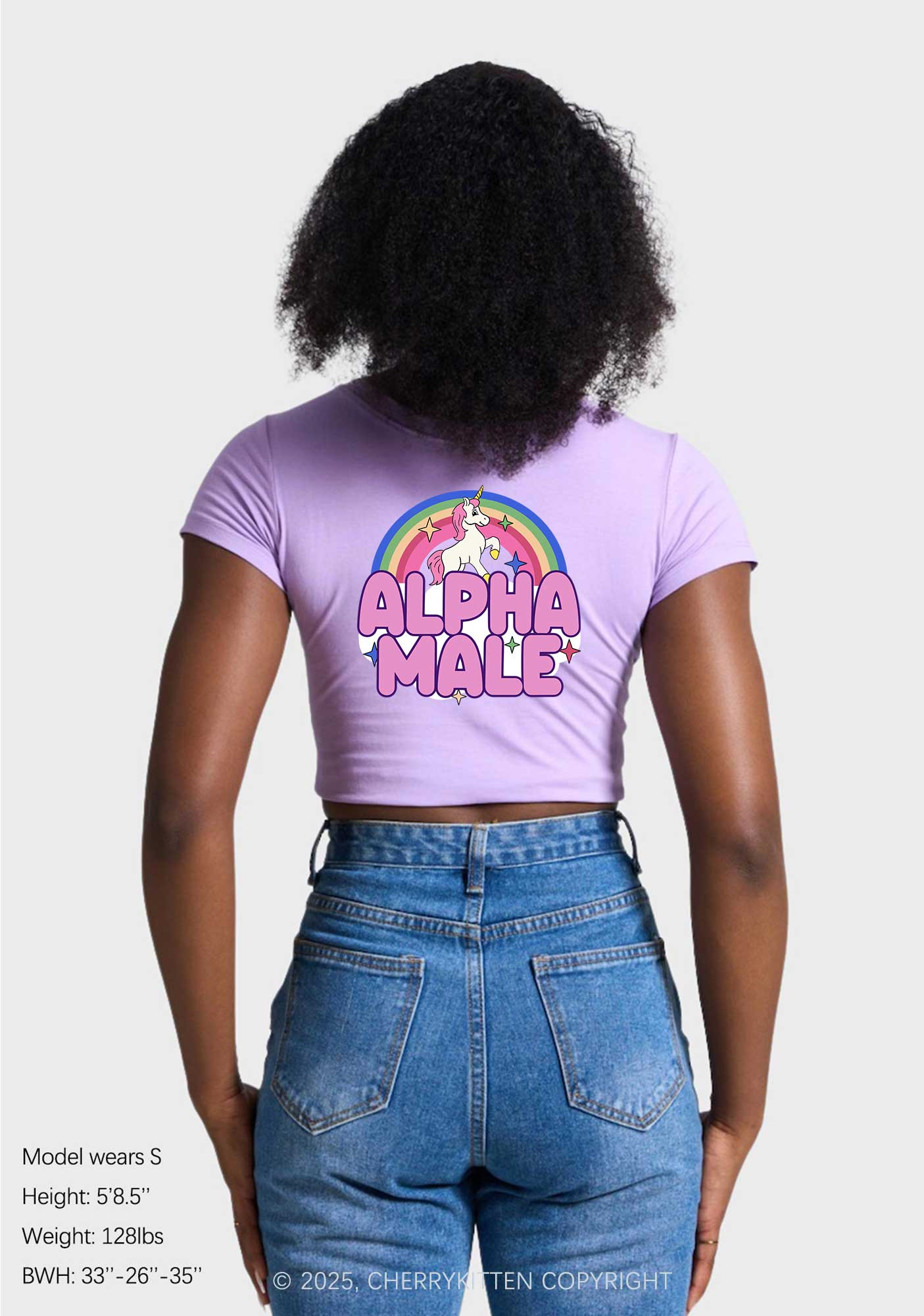 Alpha Male Two Sides Pride Y2K Baby Tee Cherrykitten