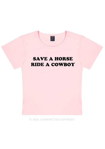 Save A Horse Y2K Baby Tee Cherrykitten