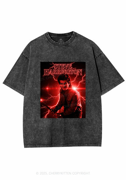 SH Red Lightning Y2K Shirts Washed Tee Cherrykitten