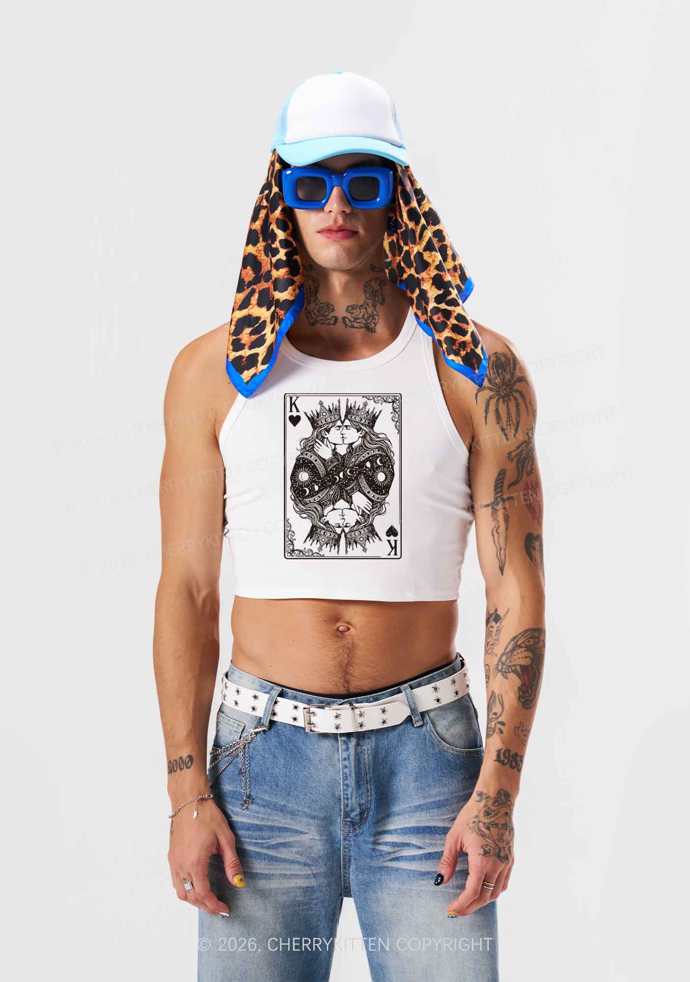 Kings Kissing Pride Y2K Crop Tank Top Cherrykitten