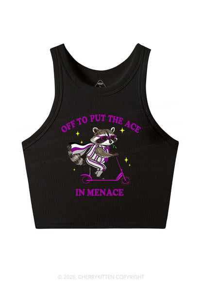 Put The Ace In Menace Pride Y2K Crop Tank Top Cherrykitten