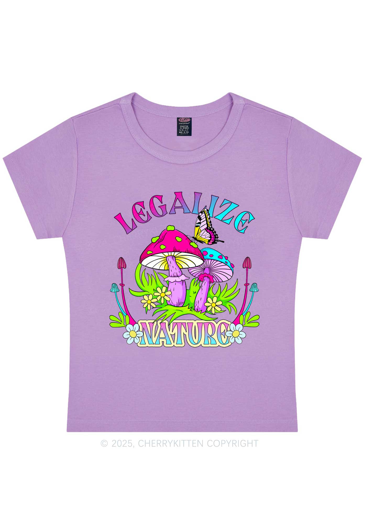 Legalize Nature Shrooms Y2K Baby Tee Cherrykitten