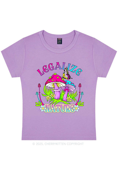 Legalize Nature Shrooms Y2K Baby Tee Cherrykitten