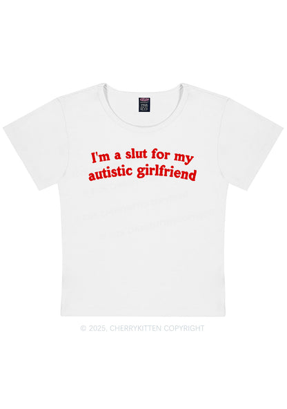 Slxt For My Autistic GF Y2K Baby Tee Cherrykitten
