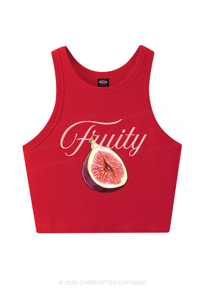 Fruity Fig Pride Y2K Crop Tank Top Cherrykitten