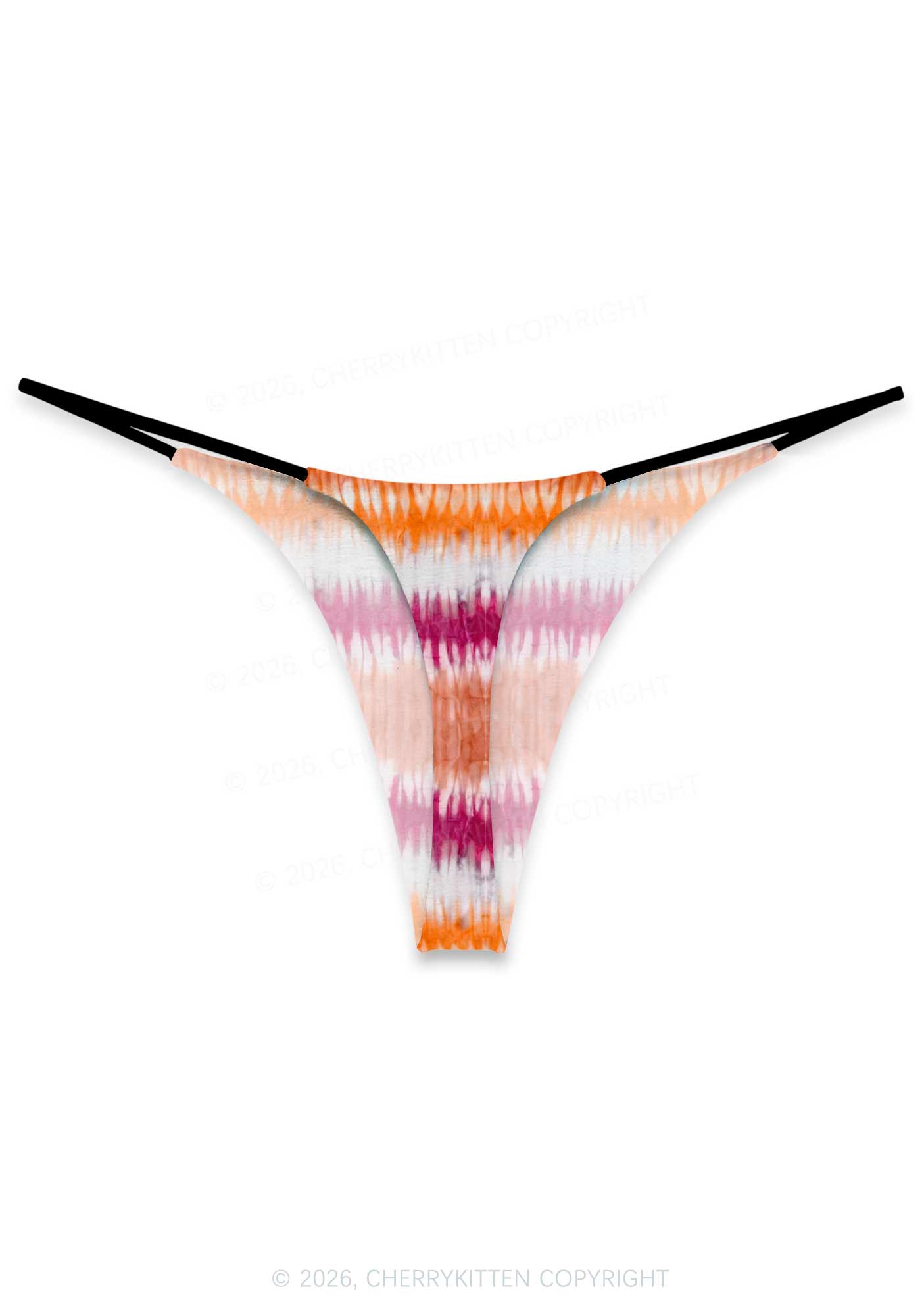 Lesbian Tie Dye Pride Y2K Print Bikini String Thong Cherrykitten