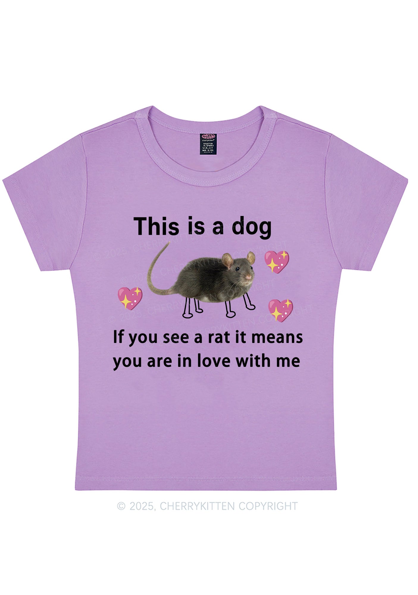 If You See Rat Y2K Baby Tee Cherrykitten