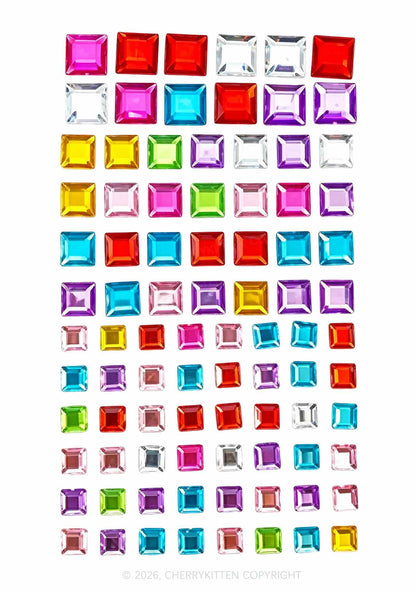 1pc Heart Gems Y2K Face Sticker Cherrykitten