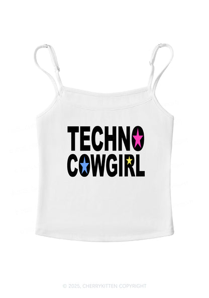 Techno Cowgirl Y2K Spaghetti Strap Cami Cherrykitten