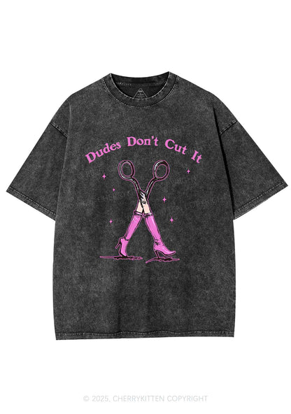 Dudes Dont Cut It Y2K Shirts Washed Tee Cherrykitten