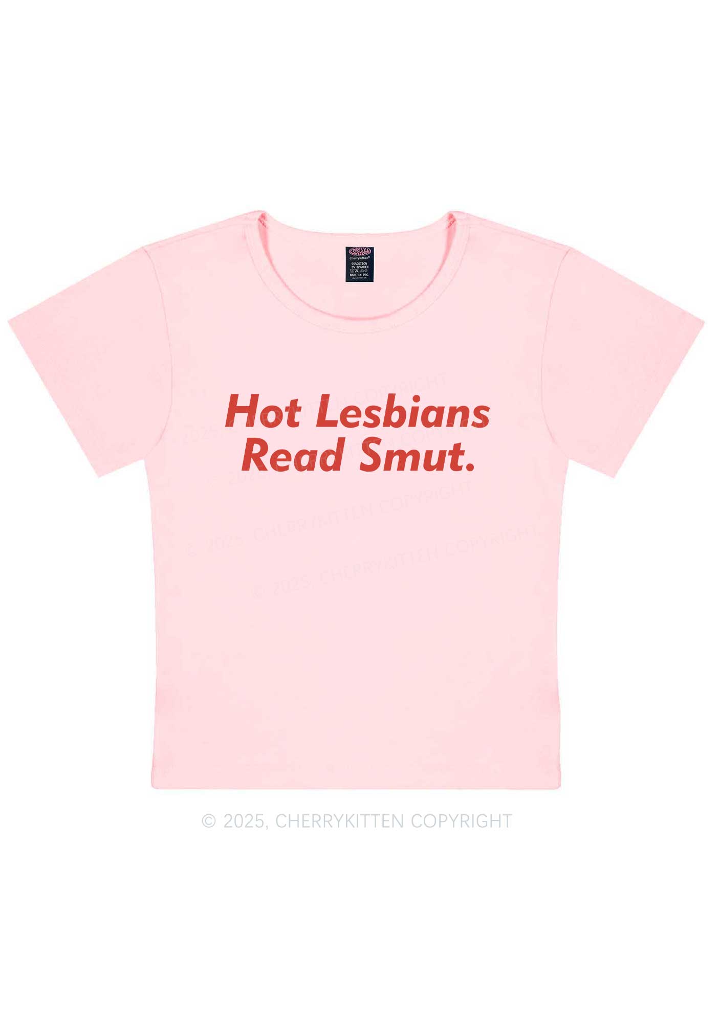 Hot Lesbians Read Smxt Y2K Baby Tee Cherrykitten